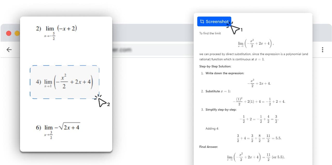 Photo Math Solver in action